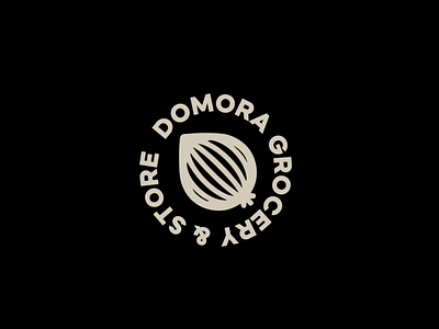 DOMORA - Logo brand branding circle classic design graphic design grocery illustration logo modern onion rounded sans typography vector