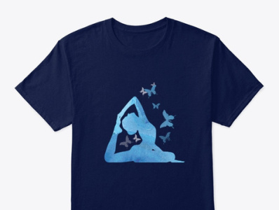 Yoga T-shirt design illustration