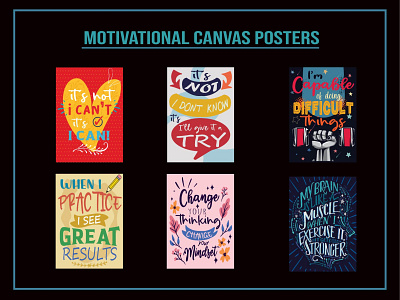 Motivational Posters branding design motivational posters motivational quotes typography