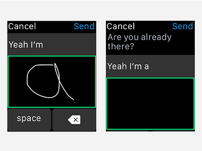Draw reply for Apple Watch apple messages text ui watch