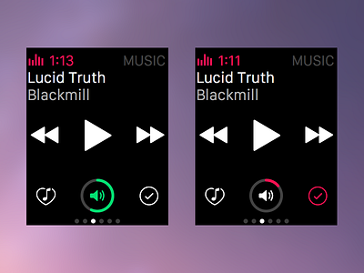 apple watch now playing apple free glance music sketch ui watch