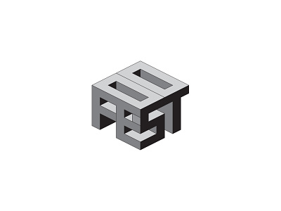Fest 3d branding design icon logo minimal typography