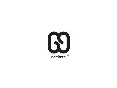 nordtech branding design flat icon illustrator logo minimal product design typography vector
