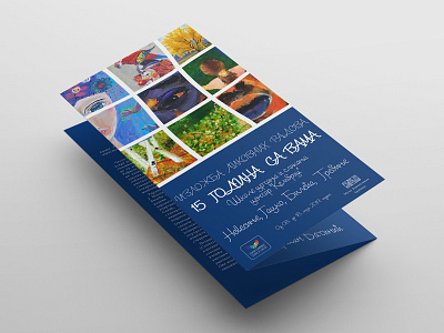 Children's art exhibition brochure art branding brochure brochure design design trifold brochure typography visual identity