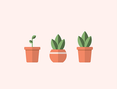 Plants Icon design flat icon illustration minimal ui ux vector web