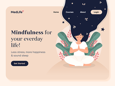 Meditation Website Design Concept