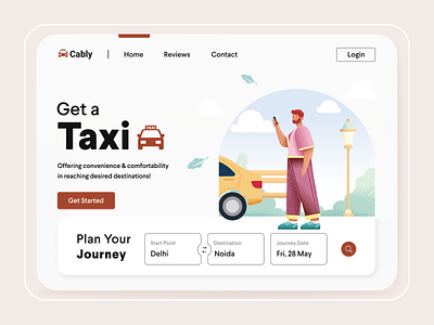 Taxi Booking Landing Page Concept By Abhinav Khare On Dribbble