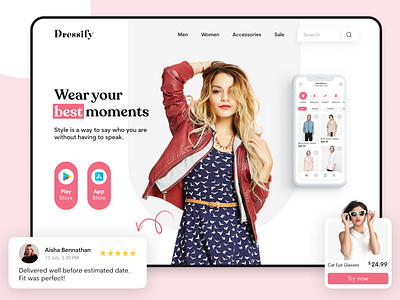 Clothing Store Website UI adobe xd android app design clothing clothing app clothing website dailyui dailyuichallenge design fashion fashion app fashion website interface ios ui ui design ux ux design web app website design