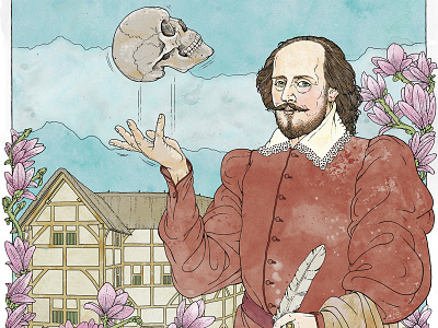 Shakespeare portrait shakespeare skull