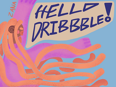 Hello Dribbble! art design digital art drawing illustration procreate