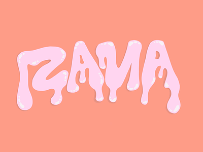 Zana bubble letters drawing graffiti graphic design illustration lettering slime