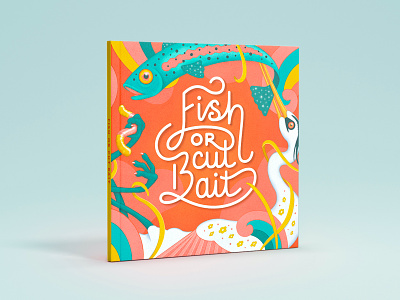 Illustration and Lettering blue heron book cover graphic design hand lettering illustrated quote illustration lettering trout