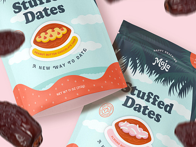 Package Design branding dates design food brand graphic design illustration package design packaging snack vector illustration
