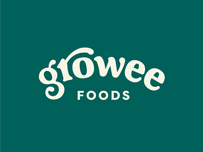 Growee Foods Logo branding design food brand graphic design healthy lettering logo logotype plant based serif typography vector vegan