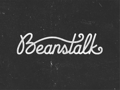Beanstalk beanstalk branding design distressed graphic design hand lettered illustration lettering logo logotype monoline natural plant script type typography vector vector illustration vegan