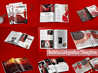 Fashion Magazine Template branding company profile design ebook cover indesign template magazine cover template design