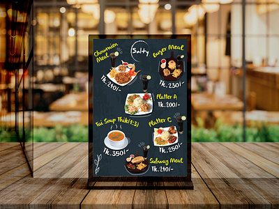 Restaurant Food Menu Stand Banner Design banner banner design branding food menu illustration menu banner menu design template design