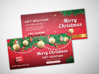 Christmas Gift Voucher Template