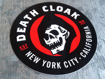 Death Cloak skull sticker tattoo tattooer type