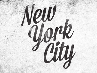 NYC new york city typography