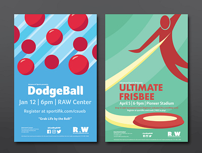 Recreation Posters art branding design flat illustration illustrator minimal type typography vector