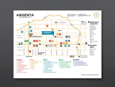 Argenta Map arizona art branding design flat map minimal realestate type typography vector