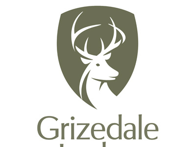 Grizedale Detail 2 animal antlers deer green hotel illustration logo