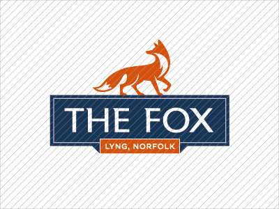 Fox v1 animal blue crest fox illustration logo orange type