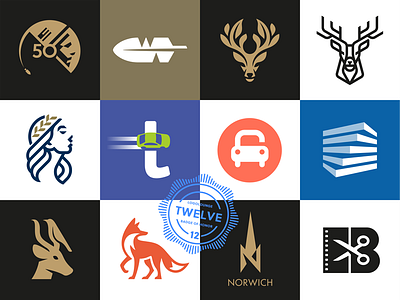 LogoLounge 12 animal logo branding illustration logo logolounge negative space