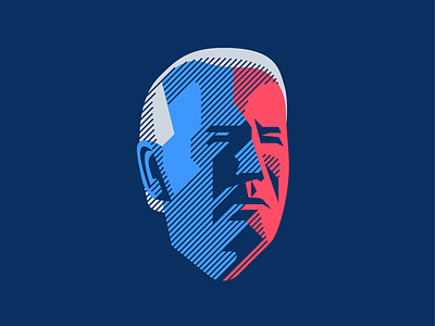 Joe biden head illustration logo president trump