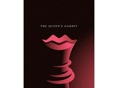 The Queen's Gambit adobe ilustrator chess crown illustration lips poster queen the queens gambit vector