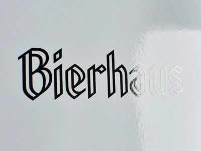 Bierhaus beer blackletter custom gothic logo type
