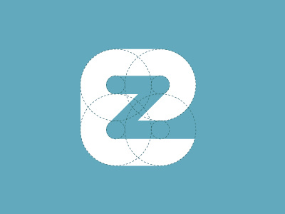 ez blue e identity logo monogram z