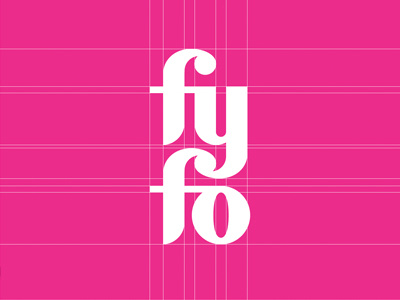 f.y.f.o. fashion identity initials ligature logo pink typography
