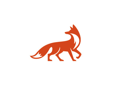 Fox animal fox illustration logo orange