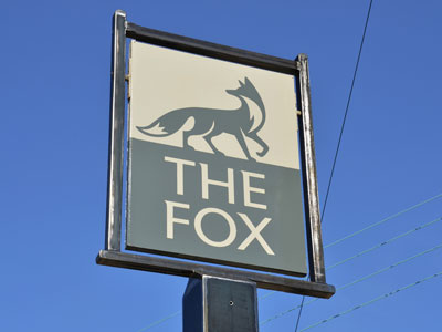 The Fox Sign animal bar fox illustration logo pub sign type