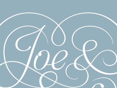 J&S detail hand drawn lettering logo script swash type typography