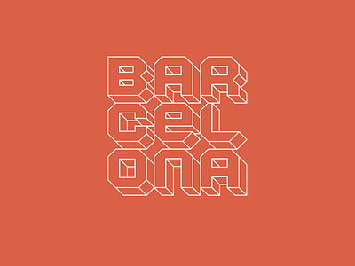 Barcelona barcelona city lettering line logotype typography