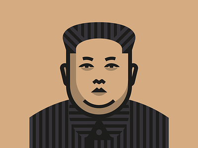 Kim Jong Un face icon illustration kim jong un logo trump vector
