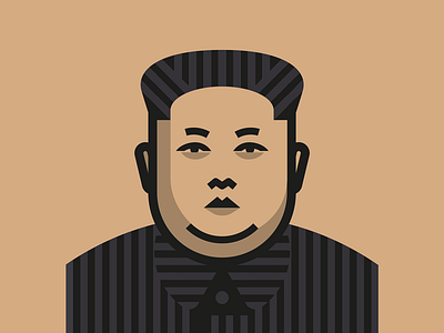 Kim Jong Un face icon illustration kim jong un logo trump vector