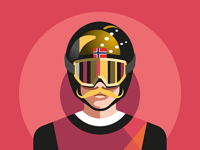 Robert Johansson illustration ski skijumper sports vector winterolympics