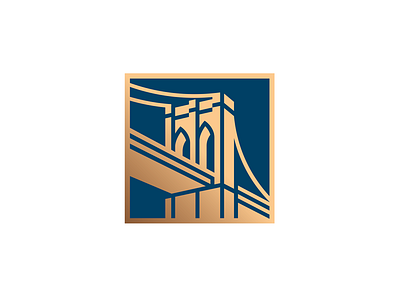 Donald Duck Bridge bridge brooklyn bridge gold icon illustration logo new york nyc badge pin