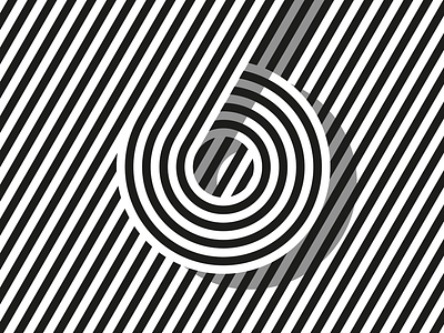 6 6 logo shadow stripes type vector