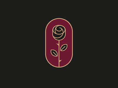 Black Rose flower icon identity illustration logo music rose tattoo vector