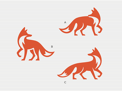 Skulking around animal fox icon illustration logo logo mark vector