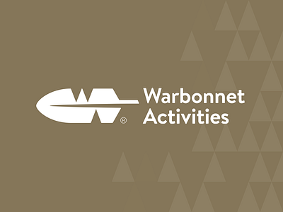Warbonnet Activities branding feather icon identity logo native american negative space vector wigwam