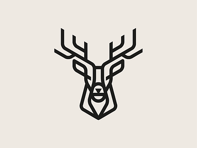 Stag animal botanicals cbd chinese medicine deer geometric icon identity illustration logo stag vector