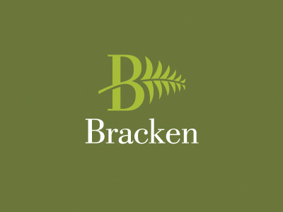 Bracken bracken fern green identity leaf logo type typography