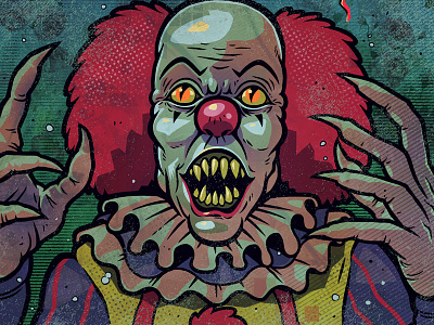 Just Get Over It: Pennywise clown design illustration it monster monster art pennywise poster print stephenking
