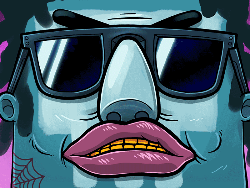 Hoverthugs - Shorty animation cartoon character design gif hover hoverthugs sunglasses thug toon